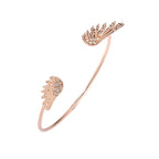 Women's rose gold angel wings bracelet