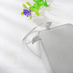Women's silver angel wings bracelet