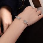 Women's silver angel wings bracelet