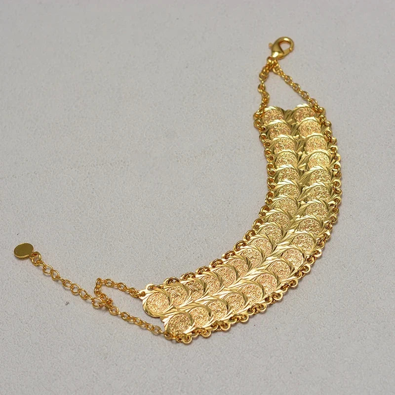 Women's Arabic Muslim Islamic gold bracelet
