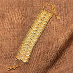 Women's Arabic Muslim Islamic gold double bracelet
