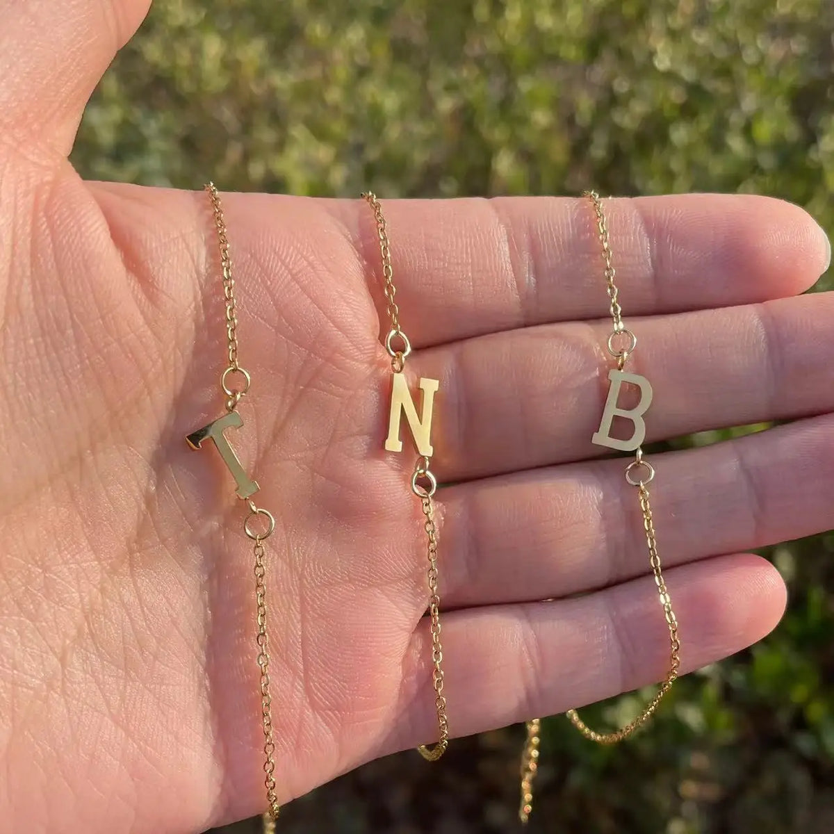 Personalized Bracelet for Women with Gold Initial t