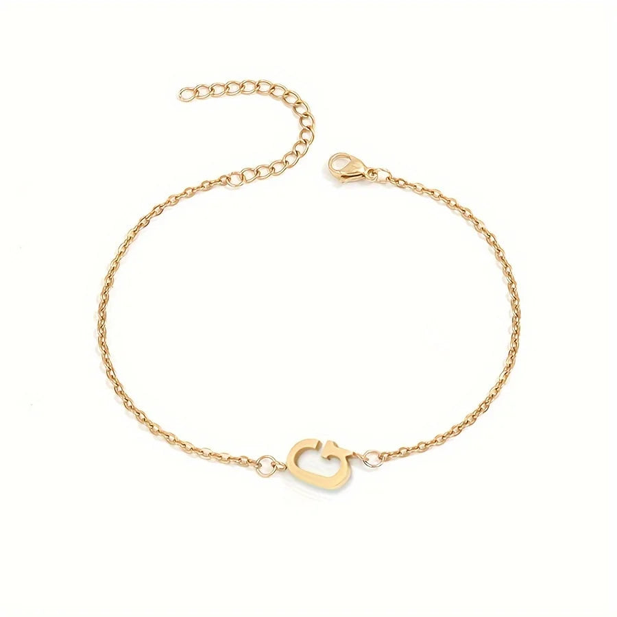 Personalized Bracelet for Women with Gold Initial g