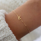 Personalized Bracelet for Women with Gold Initial k