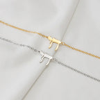 Women's bracelet with the Jewish Chai symbol, silver-tone