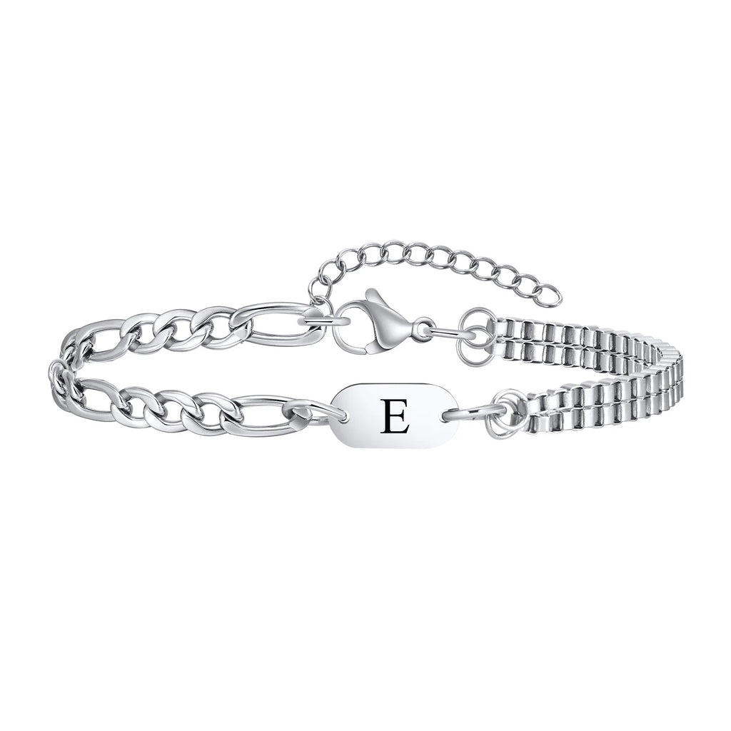Men's initial bracelet e