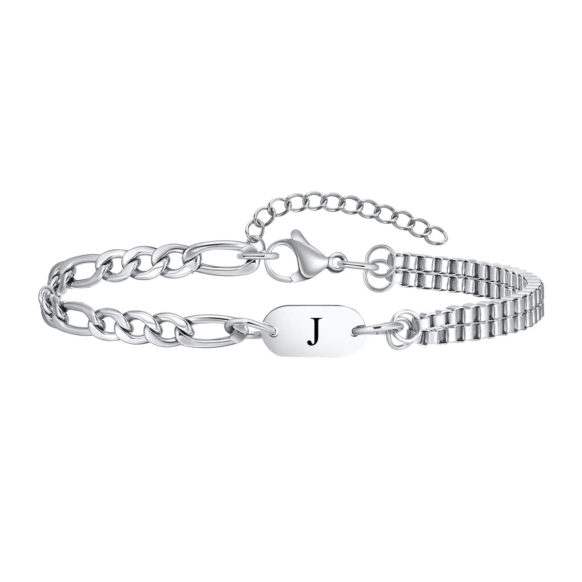 Men's initial bracelet j