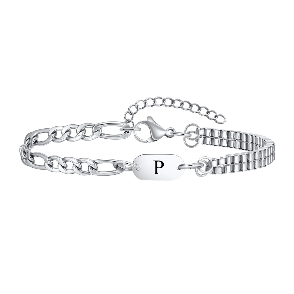 Men's initial bracelet p