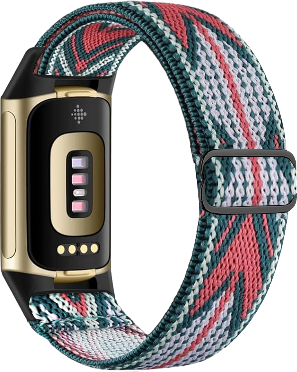 Fitbit Charge 5, Charge 6 white and pink watch band