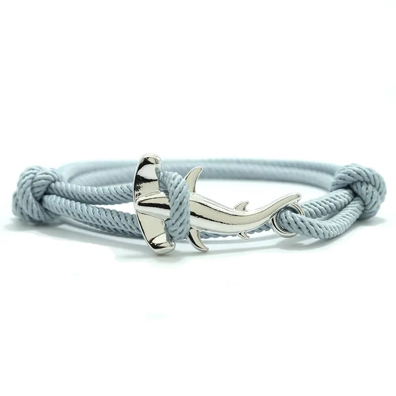 Hammerhead Shark Bracelet in silver and gray