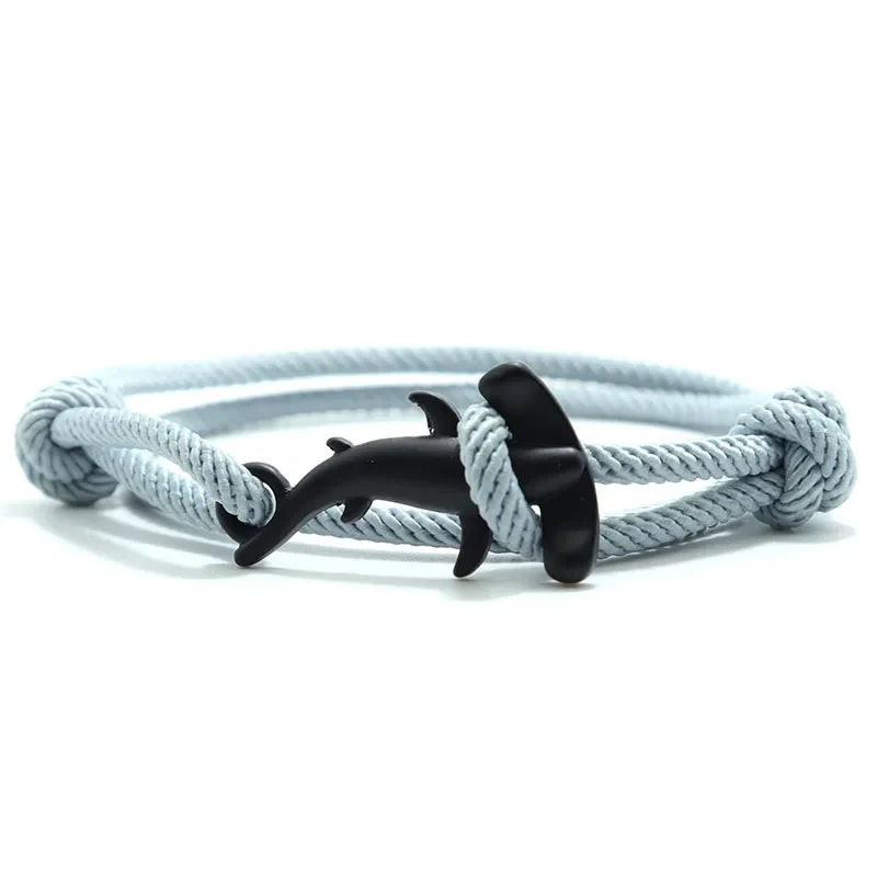 Hammerhead Shark Bracelet in black and gray