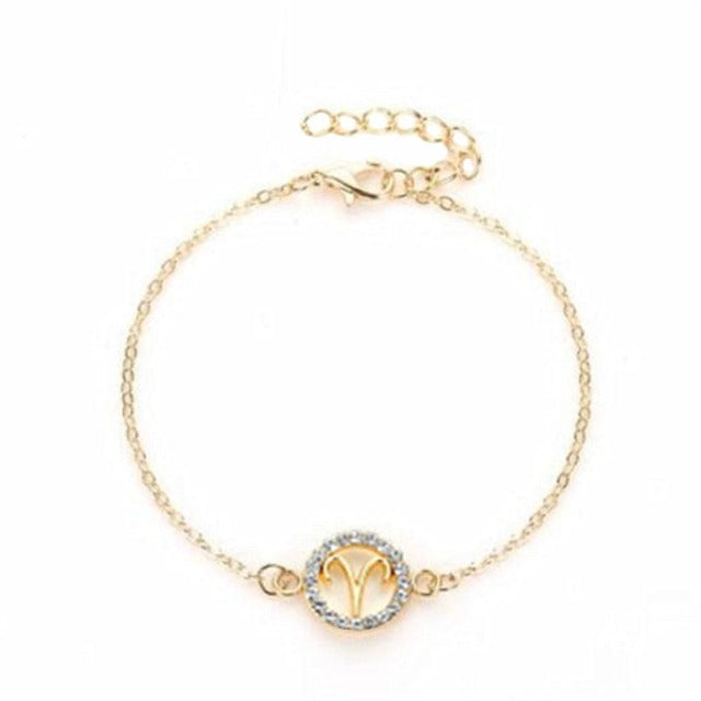 Zodiac Sign Bracelet 12 Constellations Men Women Astrology