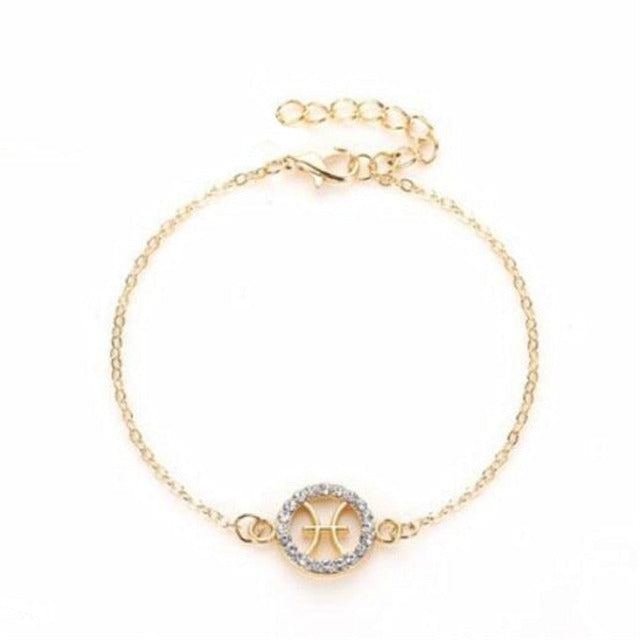 Zodiac Sign Bracelet 12 Constellations Men Women Astrology
