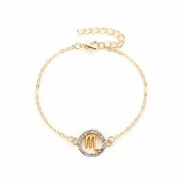 Zodiac Sign Bracelet 12 Constellations Men Women Astrology