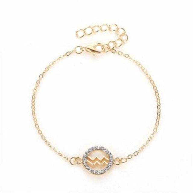 Zodiac Sign Bracelet 12 Constellations Men Women Astrology