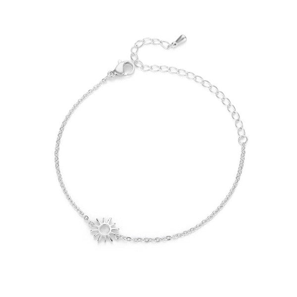 Sun Bracelet for Women, Astre Curb Bracelet in silver