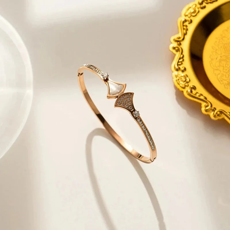 Ethnic Bracelet Shell Scallop Rose Gold