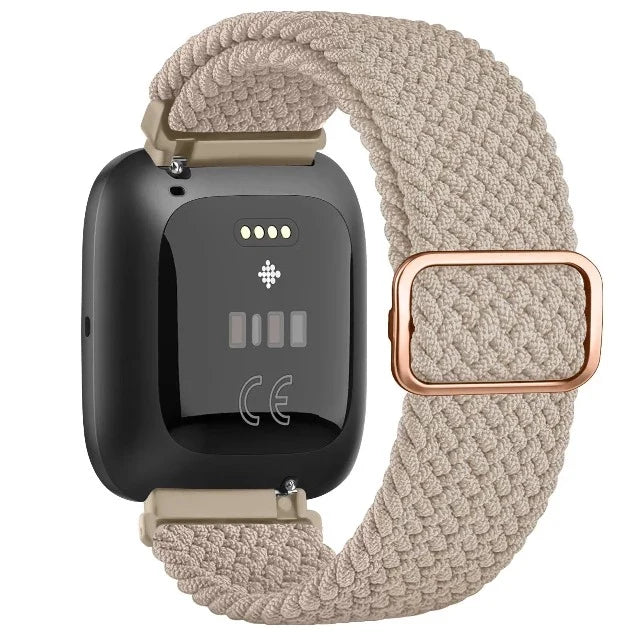 Super Stretch Band for Fitbit Versa 1 Versa 2 Versa Lite Watch Café au Lait