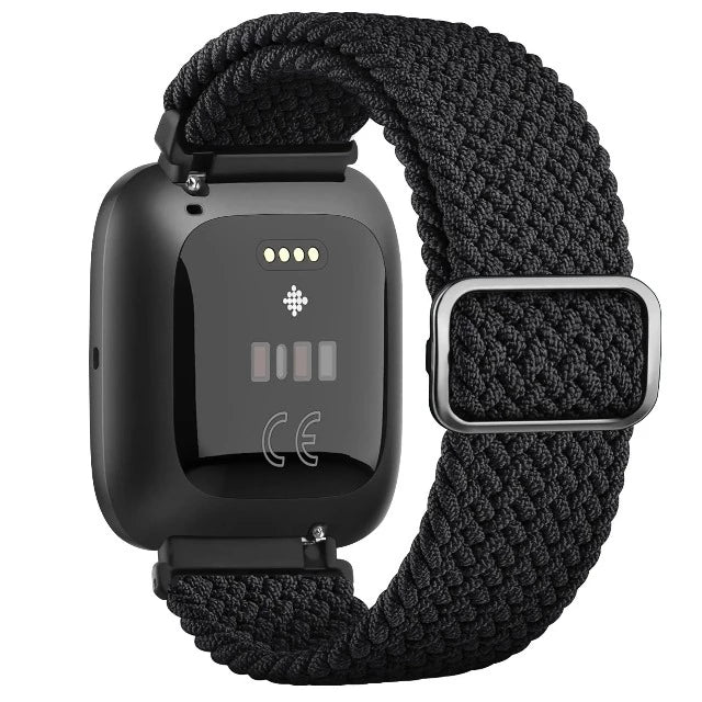 Super Stretch Band for Fitbit Versa 1 Versa 2 Versa Lite Watch Black