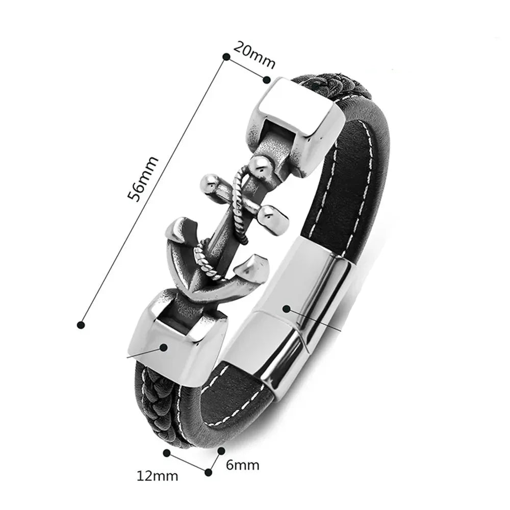 Twisted anchor bracelet 