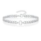 Twisted initial bracelet o