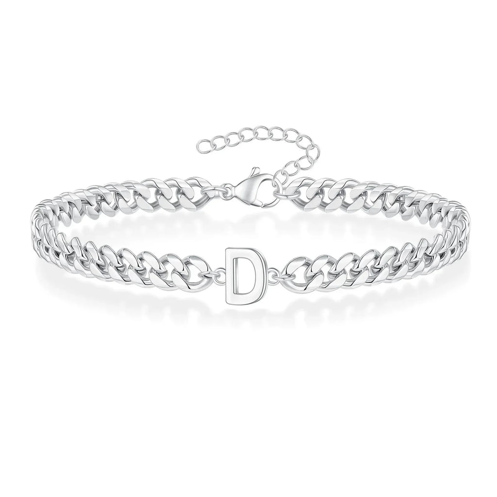 Twisted initial bracelet d