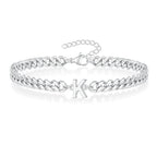 Twisted initial bracelet k