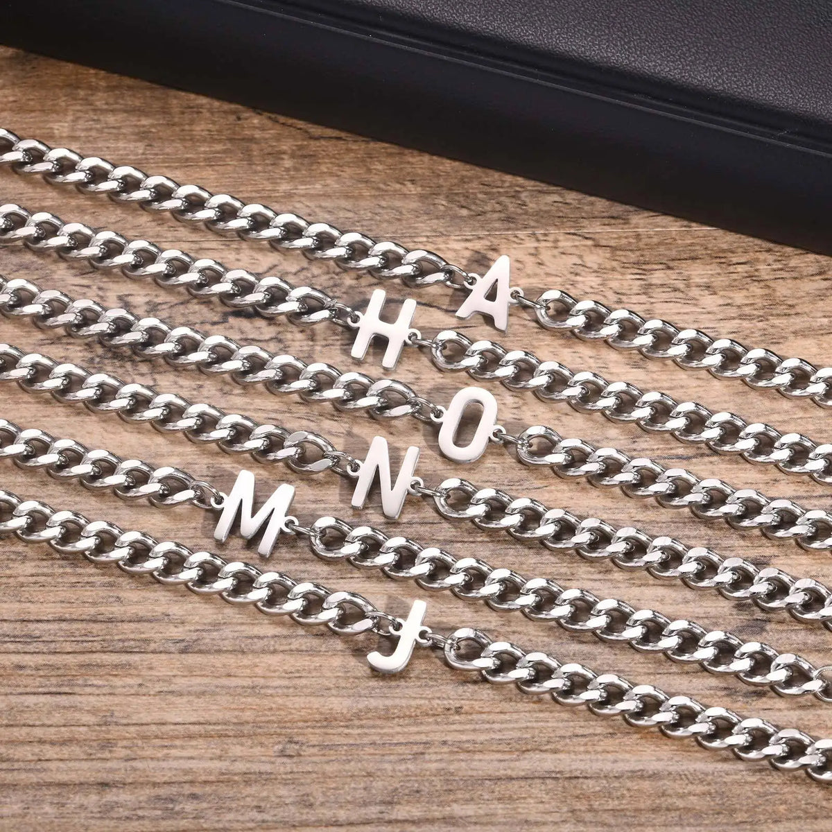 Twisted initial bracelet 
