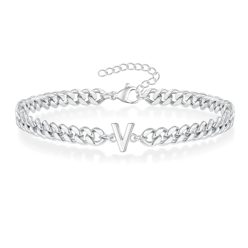 Twisted initial bracelet v