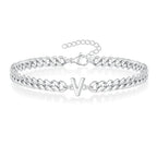 Twisted initial bracelet v