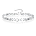 Twisted initial bracelet x