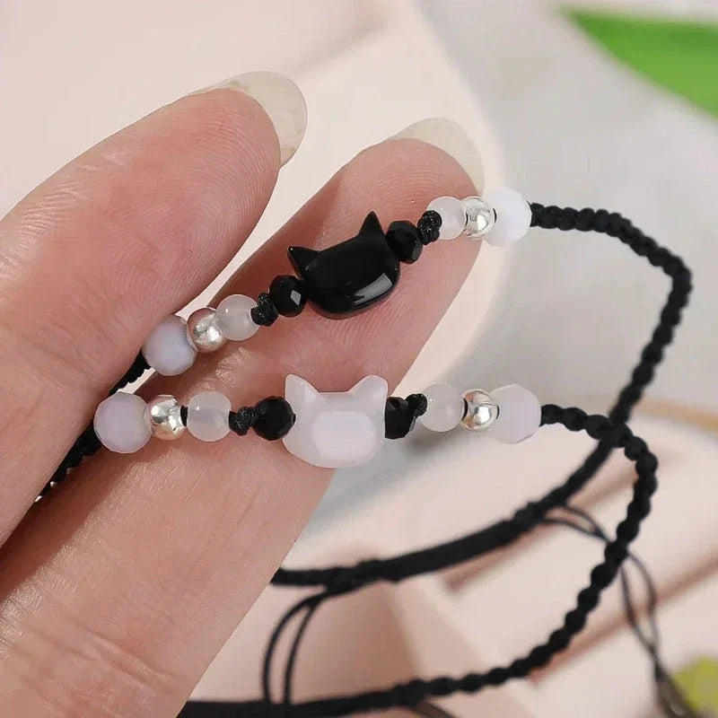 Moonstone Cat Braided Bracelet 1