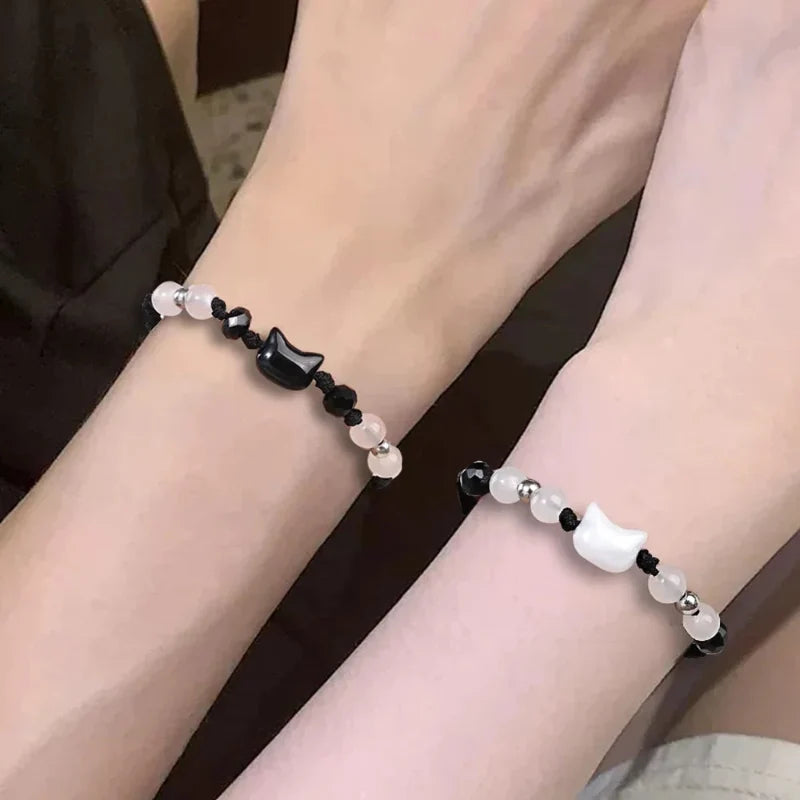 Moonstone Cat Braided Bracelet 2