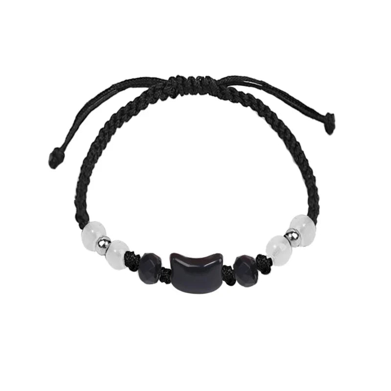 Moonstone Cat Braided Bracelet 2
