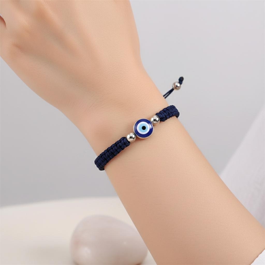 Braided Blue Evil Eye Protection Bracelet
