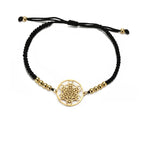 Women's Colorful Metatron's Cube Bracelet in Black