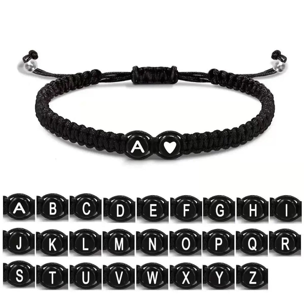 Braided initial bracelet 