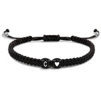 Braided initial bracelet c