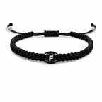 Braided initial bracelet f