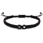Braided initial bracelet o