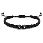 Braided initial bracelet w