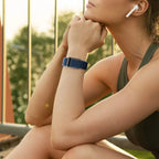 Nylon watch band for Google Fitbit Air blue