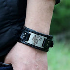 Silver Fenrir Wolf Viking Bracelet