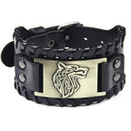Gold Fenrir Wolf Viking Bracelet