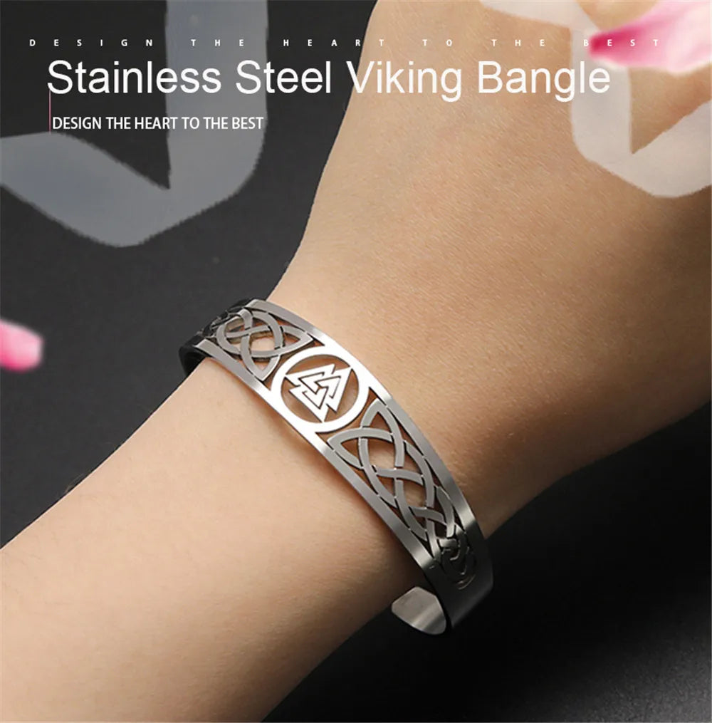 Adjustable Viking Valknut bracelet