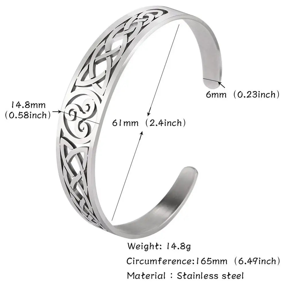 Adjustable Viking Valknut bracelet