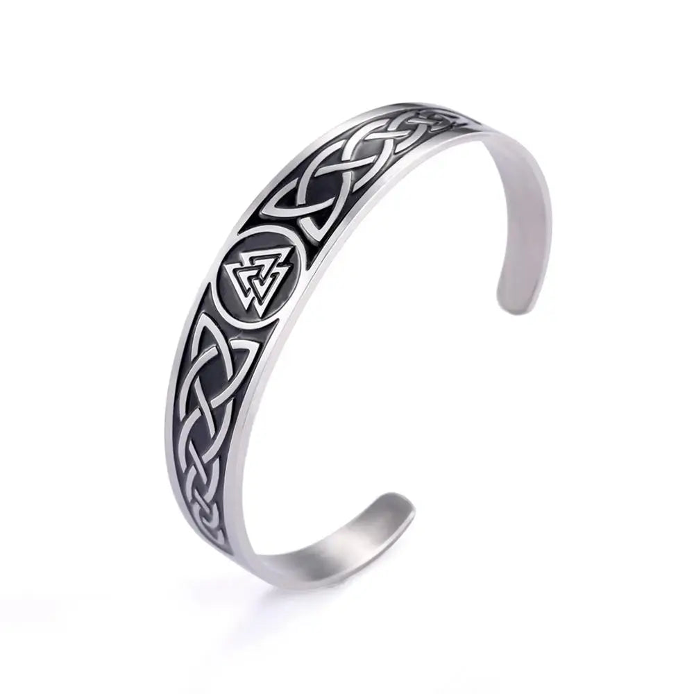 Adjustable Viking Valknut bracelet