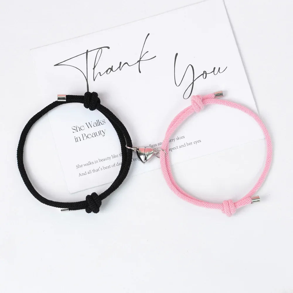 Couples' and Friends' Bracelets Magnetic Heart Chain Bracelet 2
