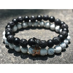 King & Queen Crown Curb Chain Couple Bracelets