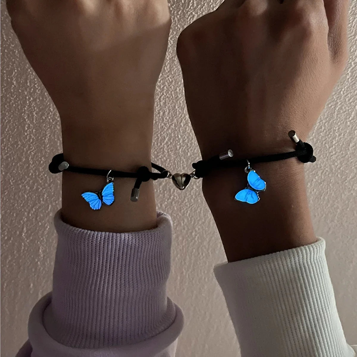 Butterfly Glow Couple Bracelets